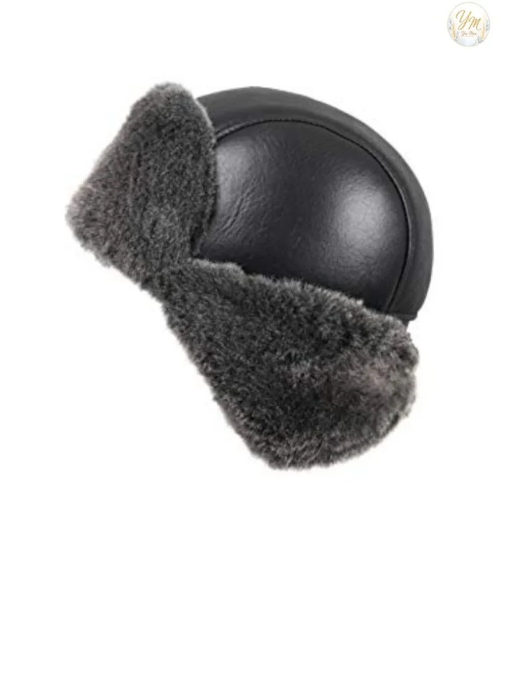 Leather Aviator Shearling Ushanka Trapper Hat Russian Sheepskin Cap Real Fur